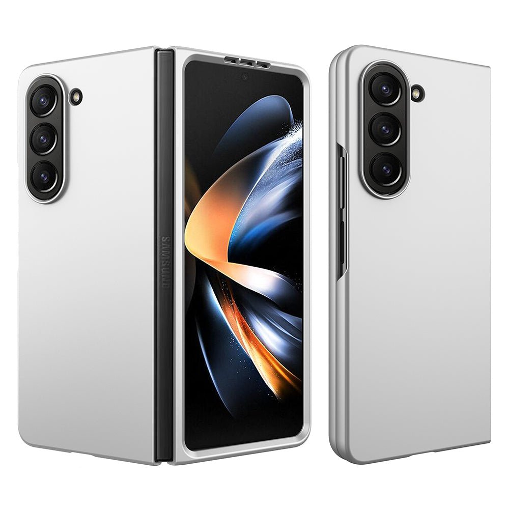 Uniqkart for Samsung Galaxy Z Fold5 5G Slim PC Phone Case Rubberized Anti-Scratch Shockproof Cover - White