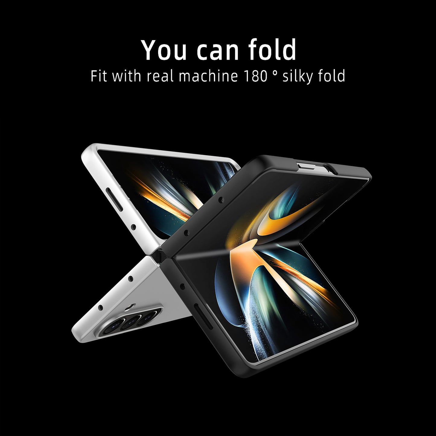 Uniqkart for Samsung Galaxy Z Fold5 5G Slim PC Phone Case Rubberized Anti-Scratch Shockproof Cover - White