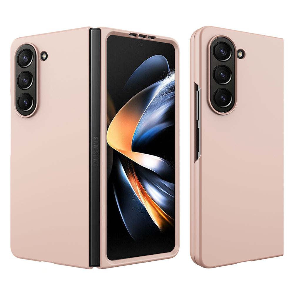 Uniqkart for Samsung Galaxy Z Fold5 5G Slim PC Phone Case Rubberized Anti-Scratch Shockproof Cover - Gold