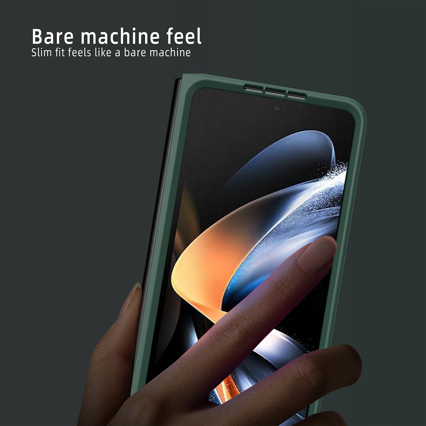 Uniqkart for Samsung Galaxy Z Fold5 5G Slim PC Phone Case Rubberized Anti-Scratch Shockproof Cover - Blue