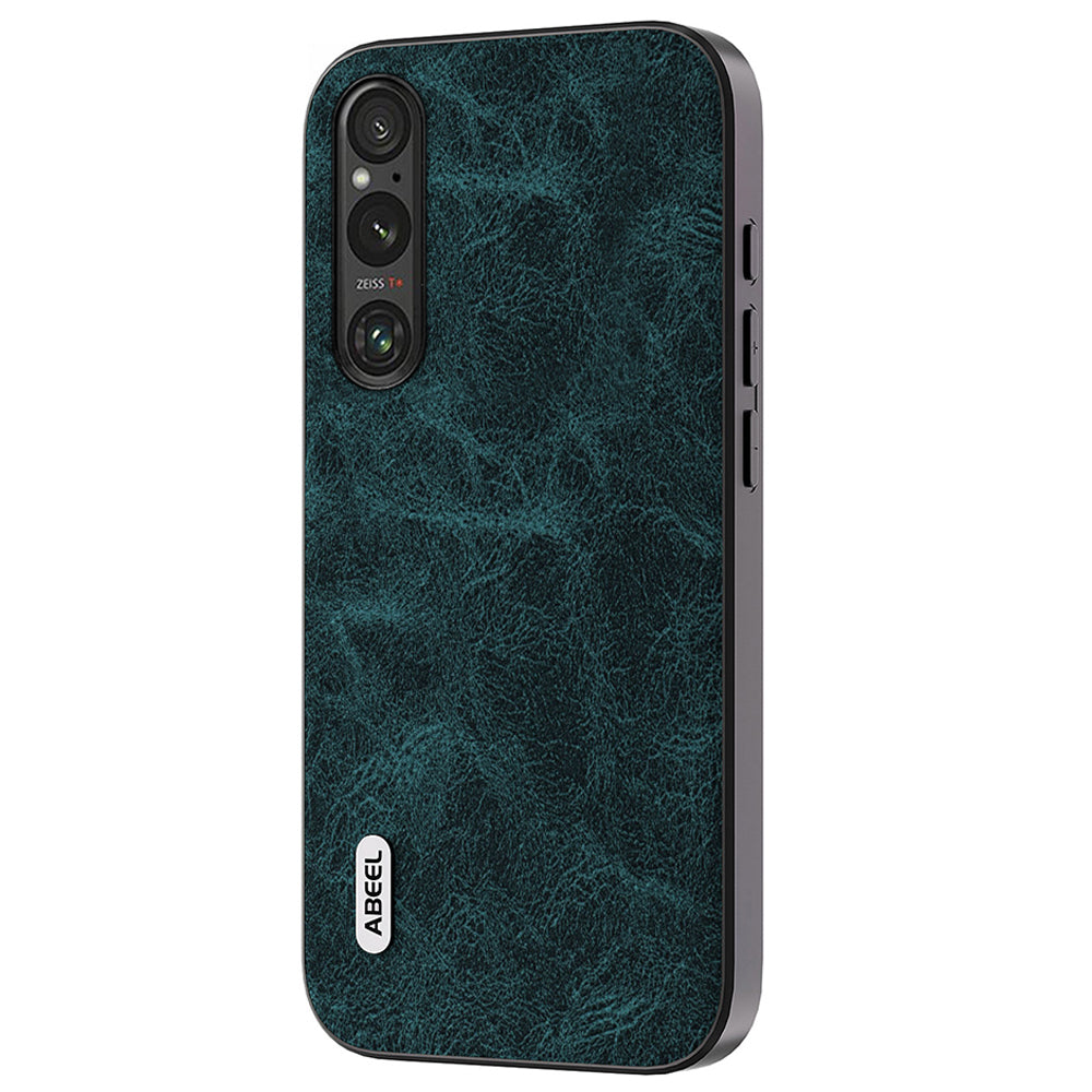 Uniqkart Back Protector for Sony Xperia 1 IV 5G PU Leather+PC+TPU Litchi Texture Scratch Proof Phone Case - Blue