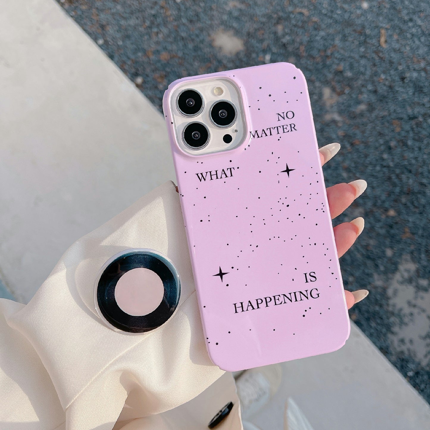 Uniqkart for iPhone 12 Pro Max 6.7 inch Hard PC Phone Case Pattern Printing Protective Glossy Phone Shell - Splash-Ink