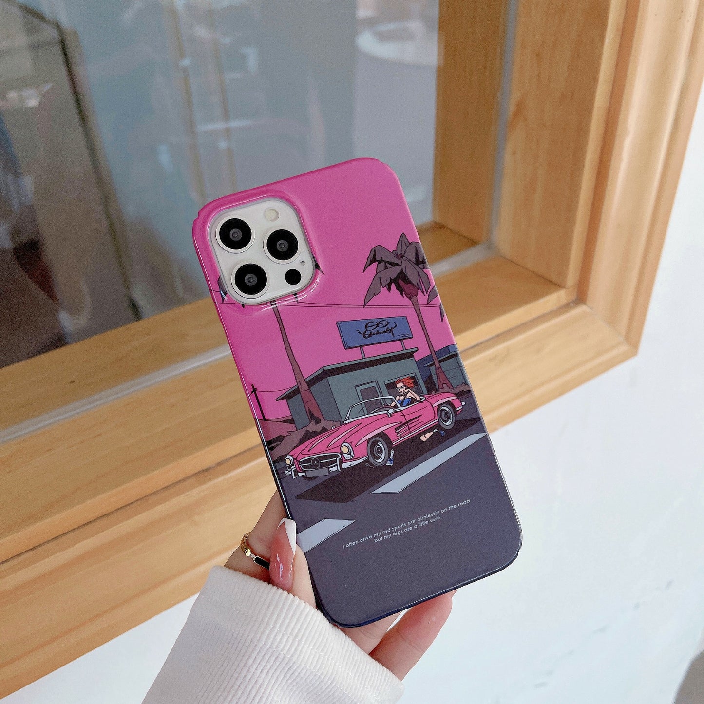 Uniqkart for iPhone 12 Pro Max 6.7 inch Hard PC Phone Case Pattern Printing Protective Glossy Phone Shell - Cool Girl