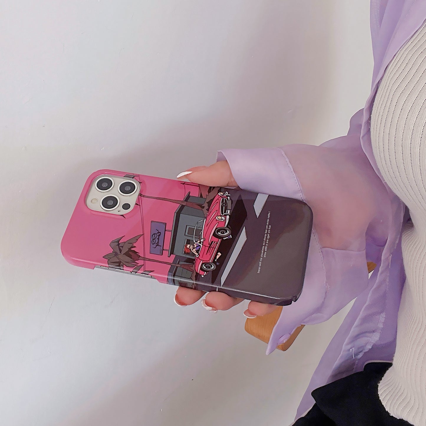 Uniqkart for iPhone 12 Pro Max 6.7 inch Hard PC Phone Case Pattern Printing Protective Glossy Phone Shell - Cool Girl