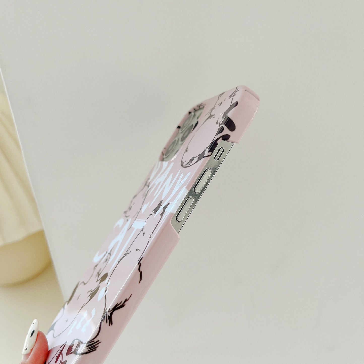 Uniqkart for iPhone 12 Pro Max 6.7 inch Hard PC Phone Case Pattern Printing Protective Glossy Phone Shell - Cat