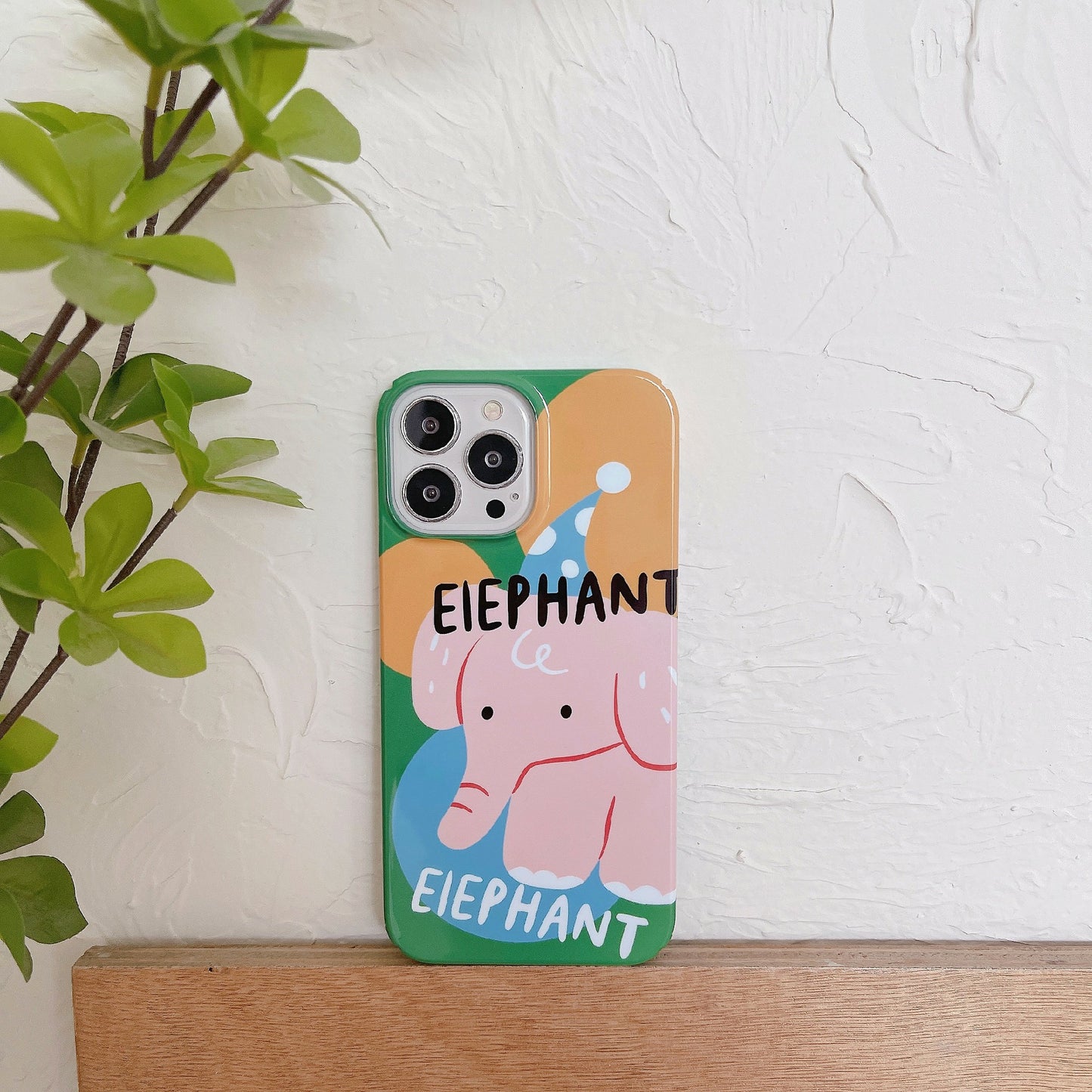 Uniqkart for iPhone 12 Pro Max 6.7 inch Hard PC Phone Case Pattern Printing Protective Glossy Phone Shell - Elephant