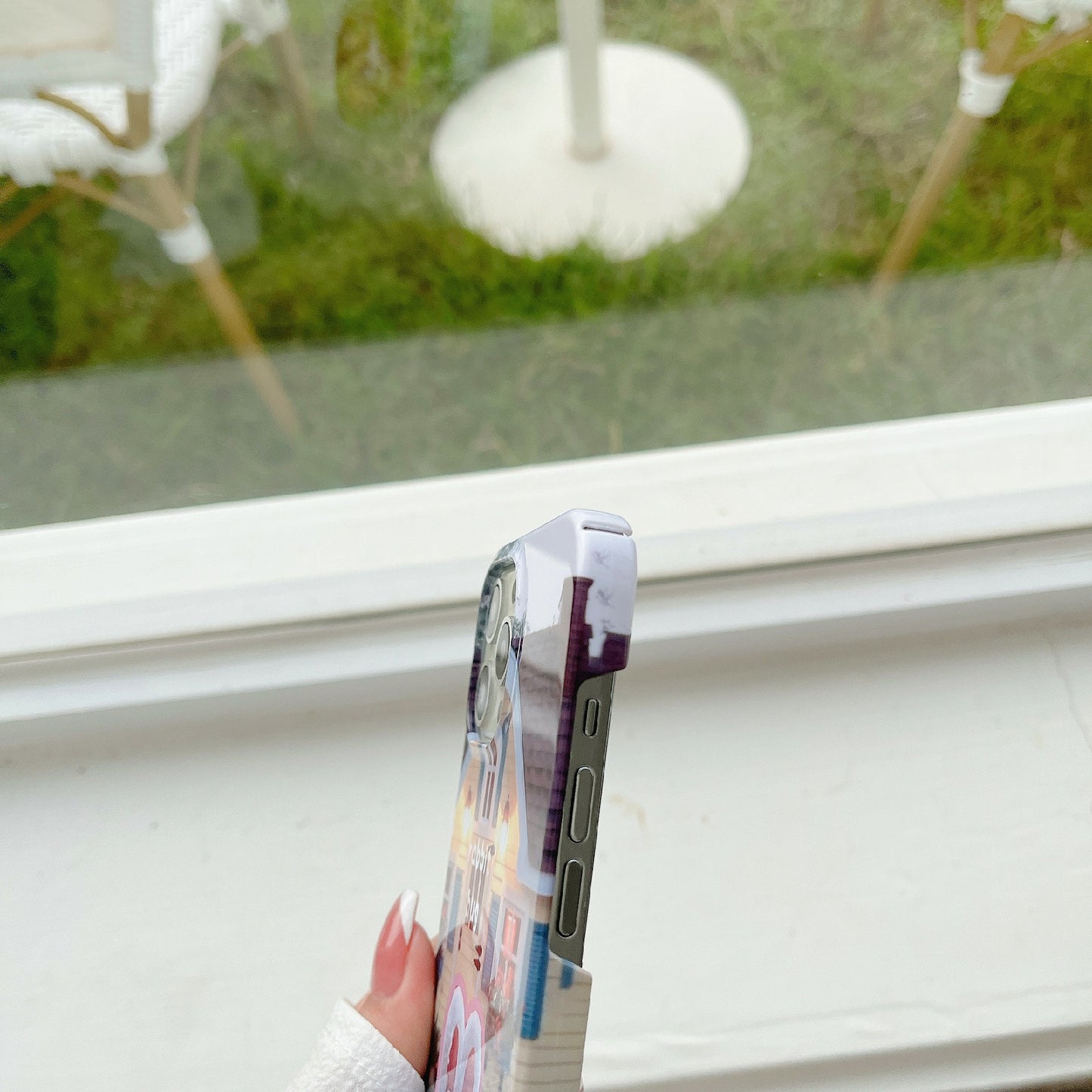 Hard PC Phone Cover for iPhone 12 Pro 6.1 inch Pattern Printing Anti-Drop Glossy Phone Case - Rabbit Hug