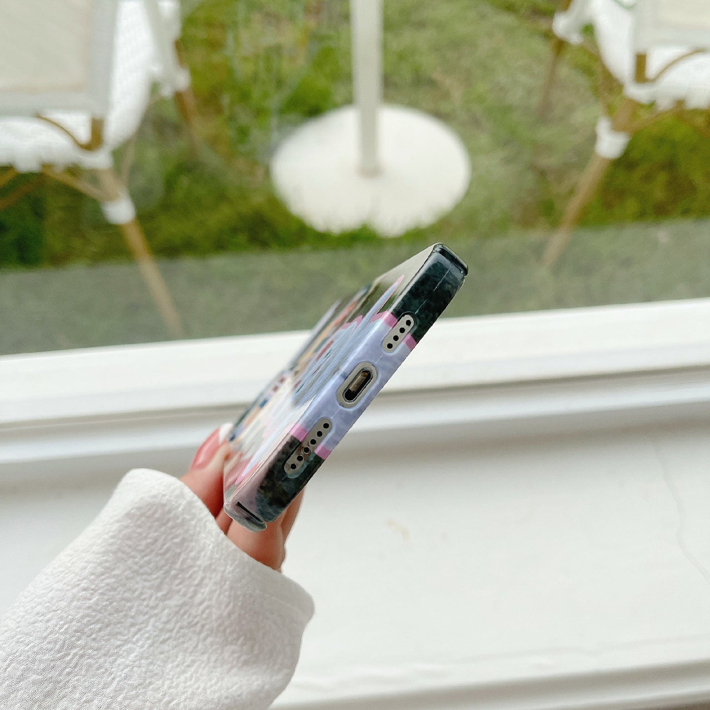 Hard PC Phone Cover for iPhone 12 Pro 6.1 inch Pattern Printing Anti-Drop Glossy Phone Case - Rabbit Hug