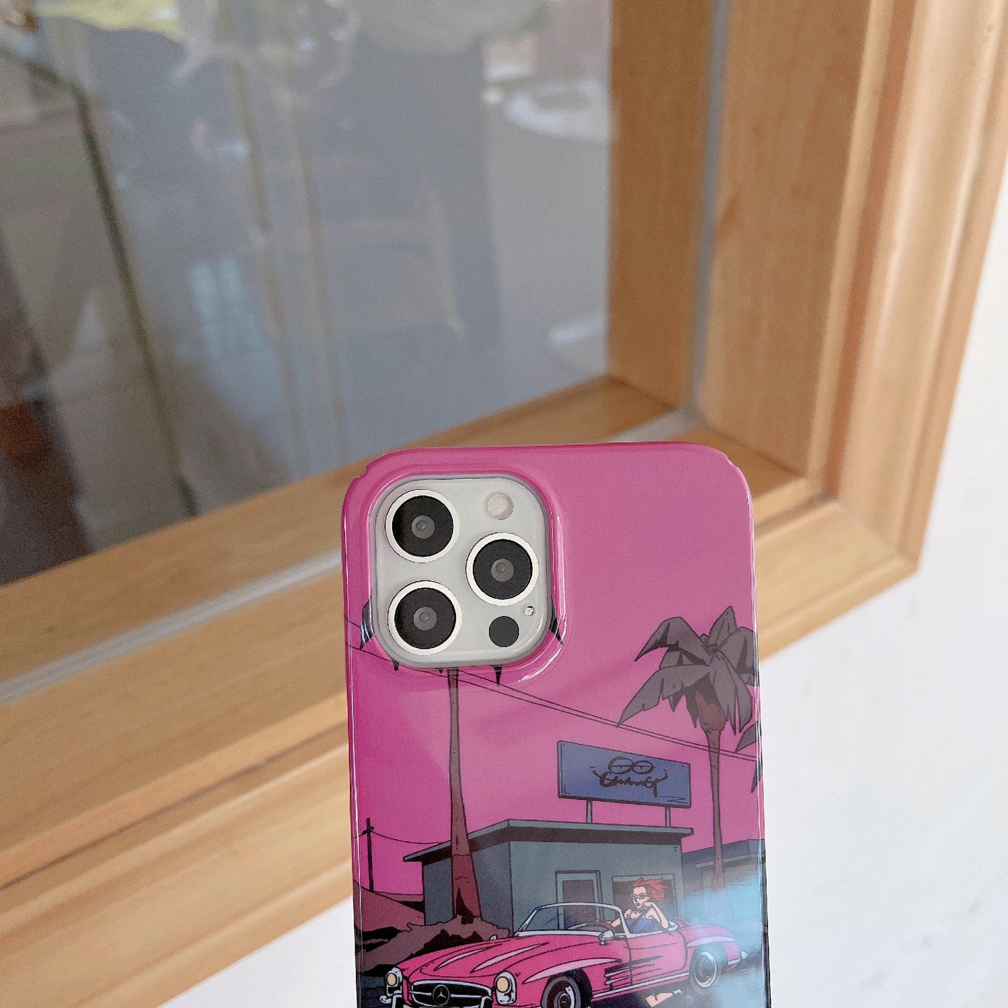 Hard PC Phone Cover for iPhone 12 Pro 6.1 inch Pattern Printing Anti-Drop Glossy Phone Case - Cool Girl