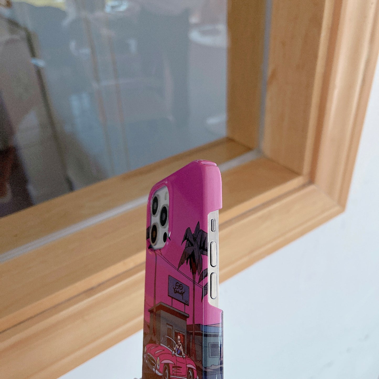 Hard PC Phone Cover for iPhone 12 Pro 6.1 inch Pattern Printing Anti-Drop Glossy Phone Case - Cool Girl