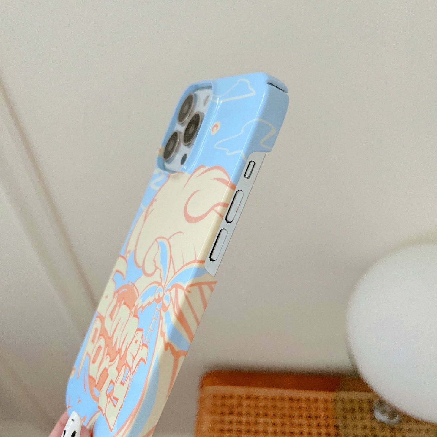 Hard PC Phone Cover for iPhone 12 Pro 6.1 inch Pattern Printing Anti-Drop Glossy Phone Case - Summer Party