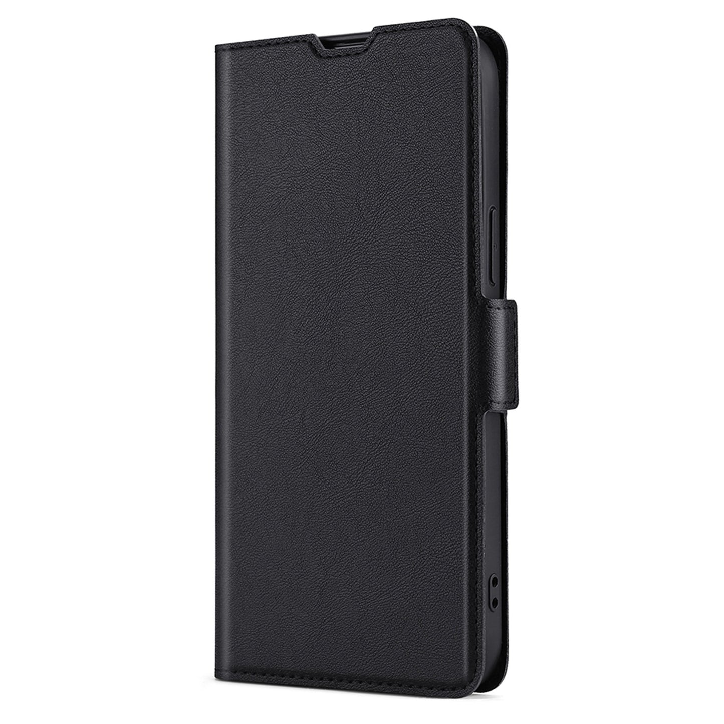 Uniqkart for Sharp Aquos R8 SH-52D Card Holder PU Leather Phone Case Stand Protective Phone Cover - Black