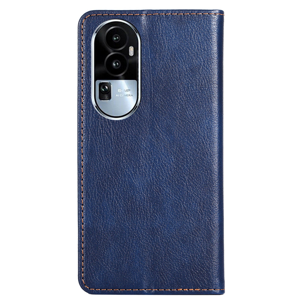 Uniqkart for Oppo Reno10 5G Shockproof Phone Case Stand Wallet PU Leather + TPU Phone Shell Cover - Red