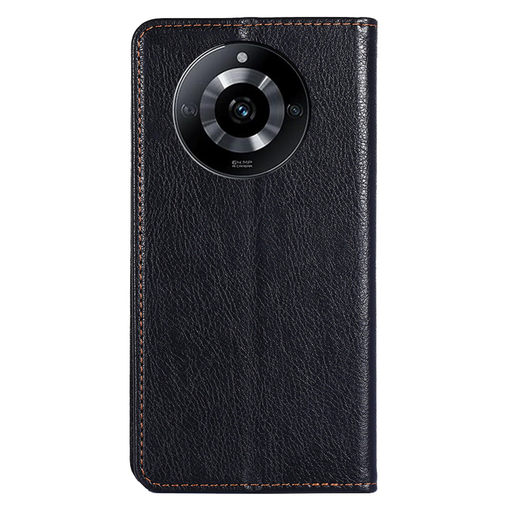Uniqkart for Realme 11 5G PU Leather + TPU Flip Cover Scratch Resistant Phone Case with Stand Wallet - Black
