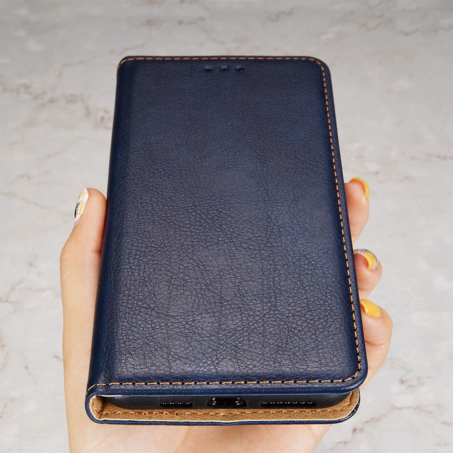 Uniqkart for Realme 11 5G PU Leather + TPU Flip Cover Scratch Resistant Phone Case with Stand Wallet - Blue