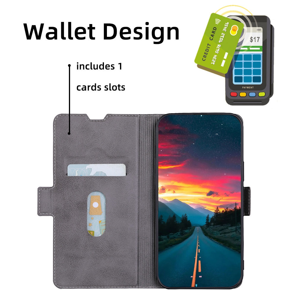 Uniqkart for Realme 11 5G PU Leather Stand Phone Cover Card Holder Shockproof Case - White