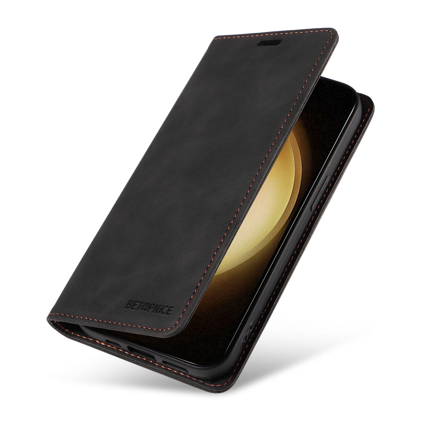 Uniqkart 003 For Samsung Galaxy S23+ RFID Blocking Phone Wallet Leather Stand Anti-drop Case - Black