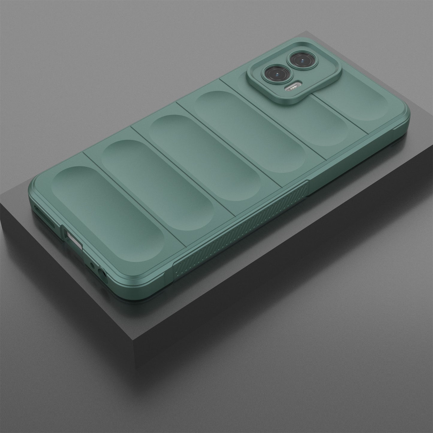 Uniqkart for Motorola Moto G73 5G Anti-drop Phone Case Rugged TPU Protective Cover - Green