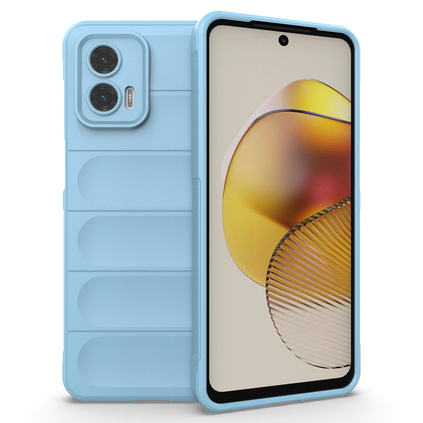 Uniqkart for Motorola Moto G73 5G Anti-drop Phone Case Rugged TPU Protective Cover - Baby Blue