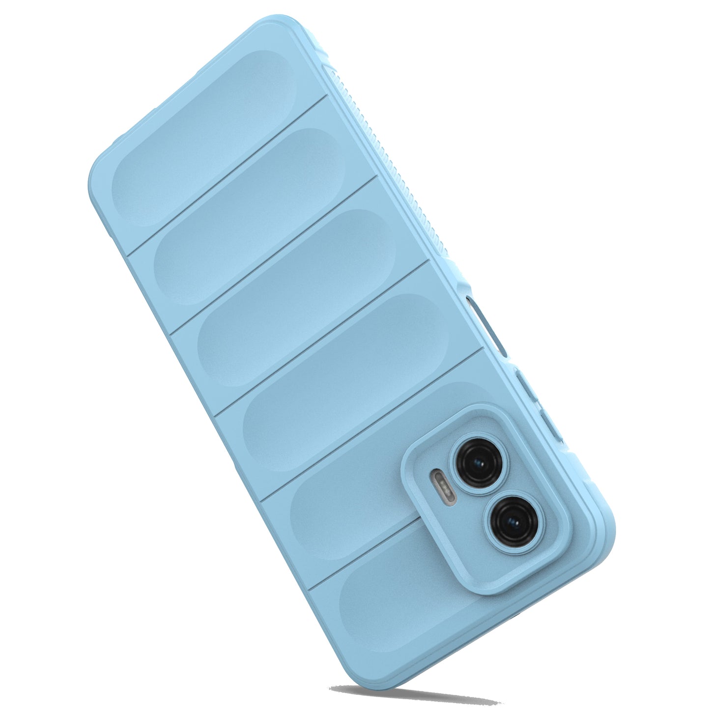 Uniqkart for Motorola Moto G73 5G Anti-drop Phone Case Rugged TPU Protective Cover - Baby Blue