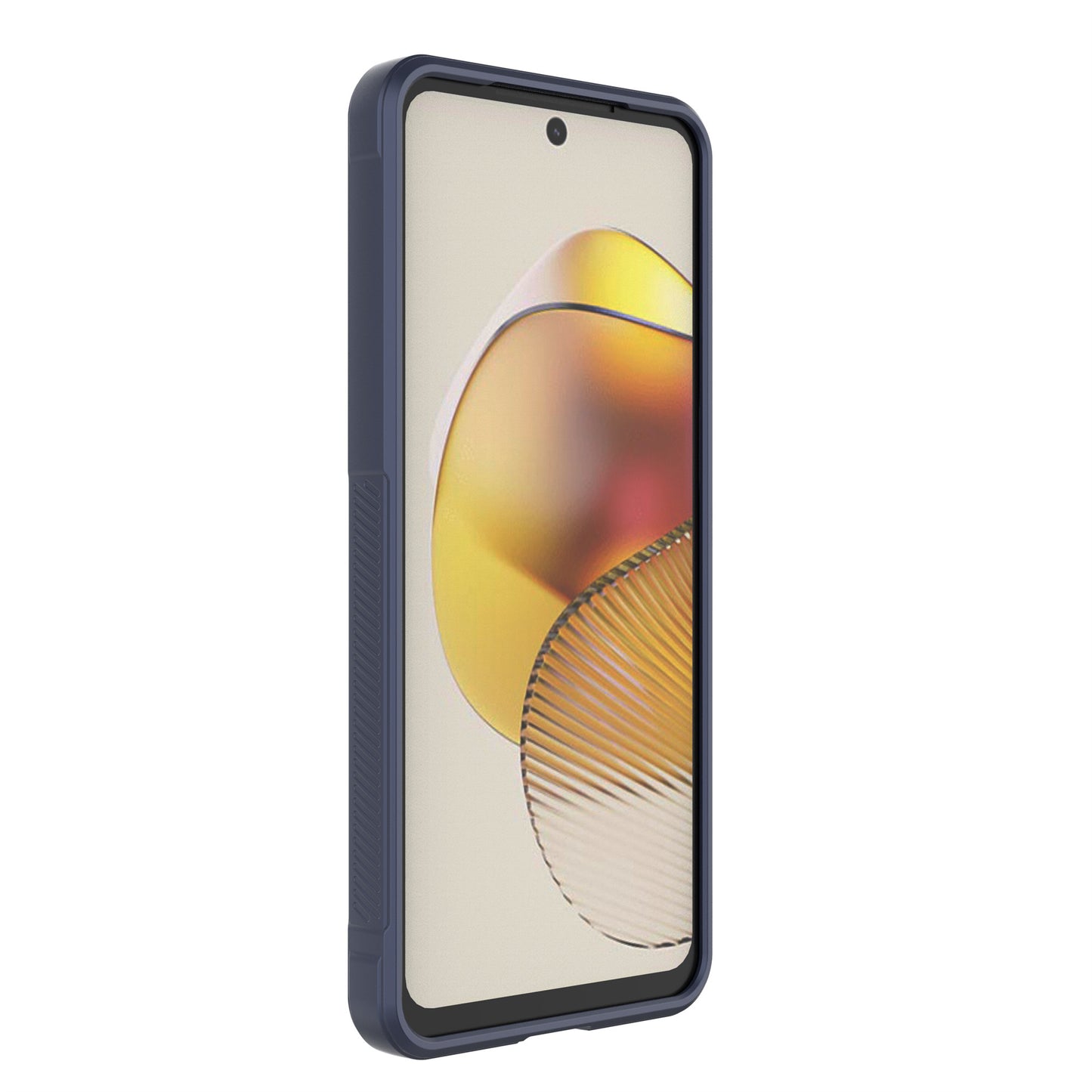 Uniqkart for Motorola Moto G73 5G Anti-drop Phone Case Rugged TPU Protective Cover - Dark Blue