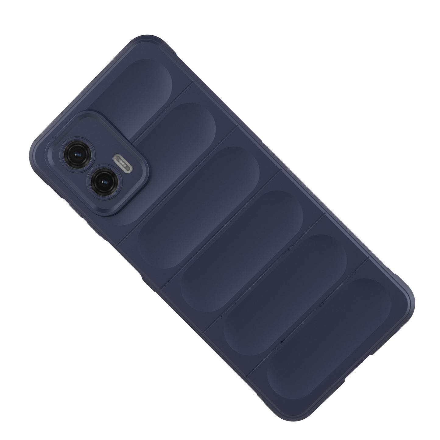 Uniqkart for Motorola Moto G73 5G Anti-drop Phone Case Rugged TPU Protective Cover - Dark Blue