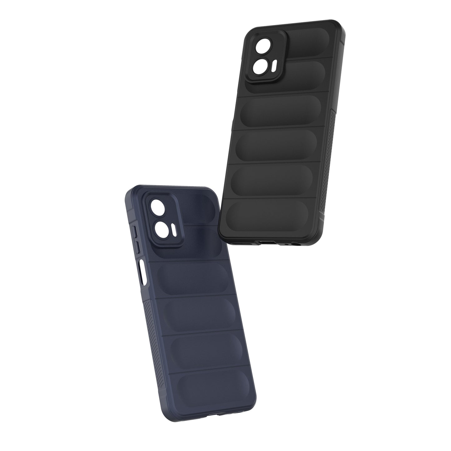 Uniqkart for Motorola Moto G73 5G Anti-drop Phone Case Rugged TPU Protective Cover - Dark Blue