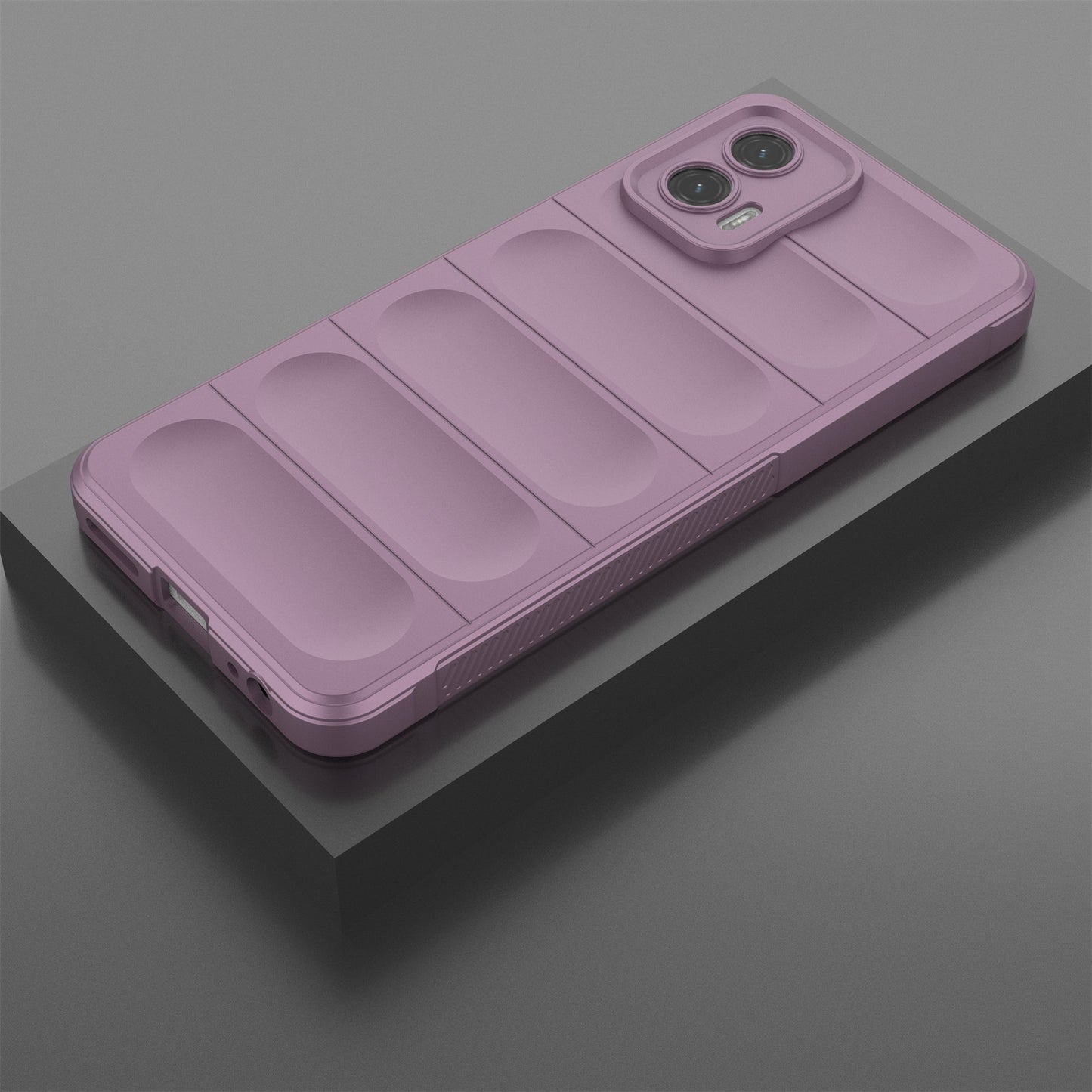 Uniqkart for Motorola Moto G73 5G Anti-drop Phone Case Rugged TPU Protective Cover - Light Purple