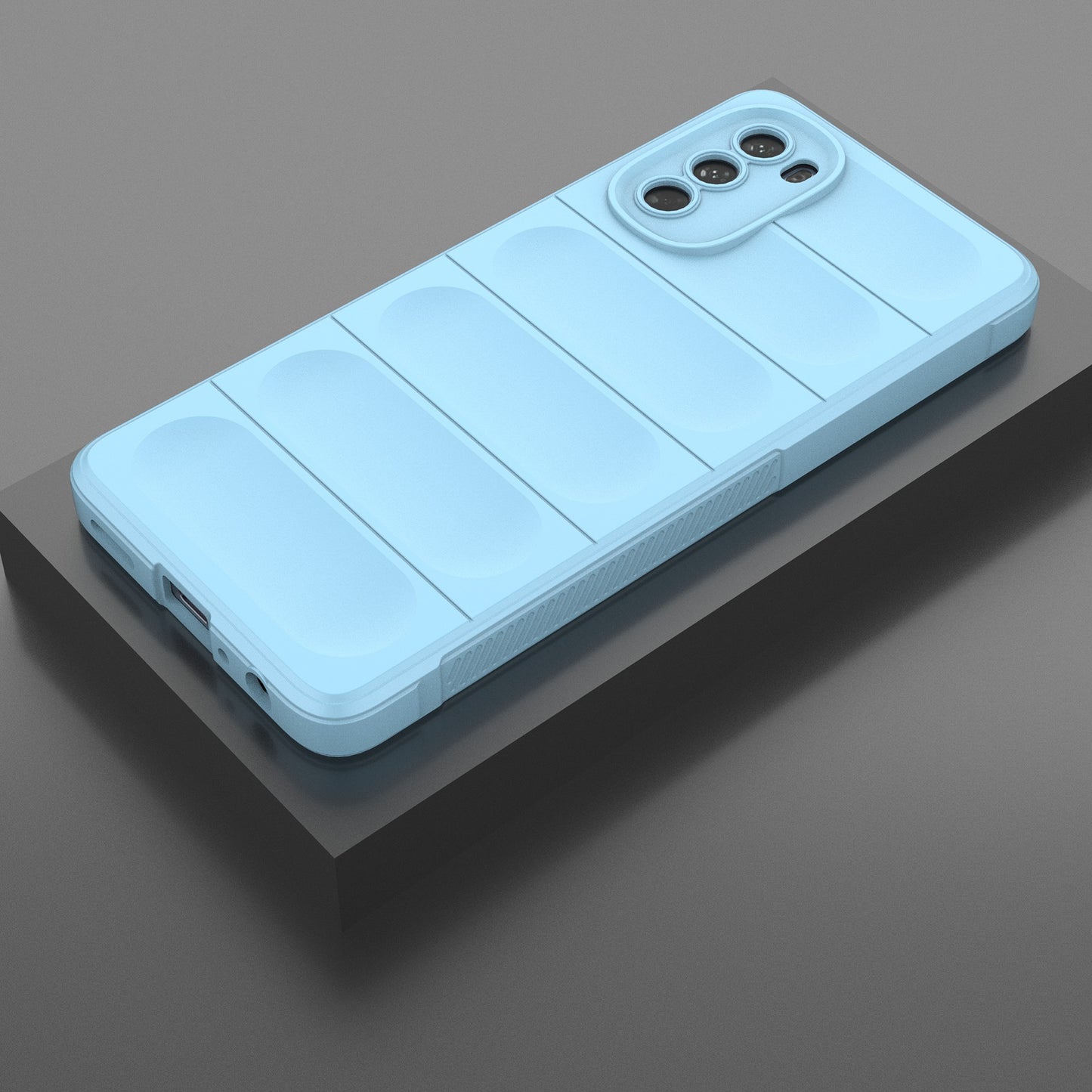 Uniqkart for Motorola Moto G62 5G Anti-drop Protective Phone Case Rugged TPU Phone Cover - Baby Blue