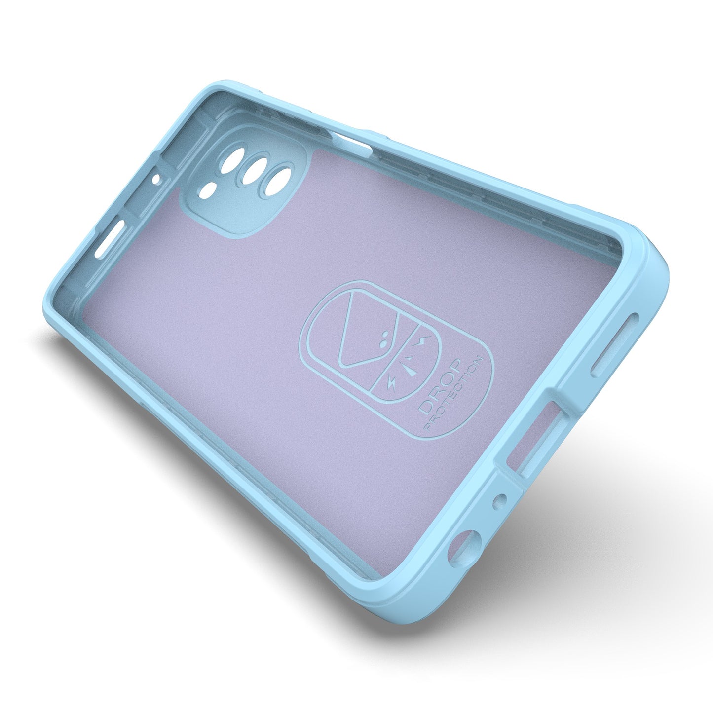 Uniqkart for Motorola Moto G62 5G Anti-drop Protective Phone Case Rugged TPU Phone Cover - Baby Blue