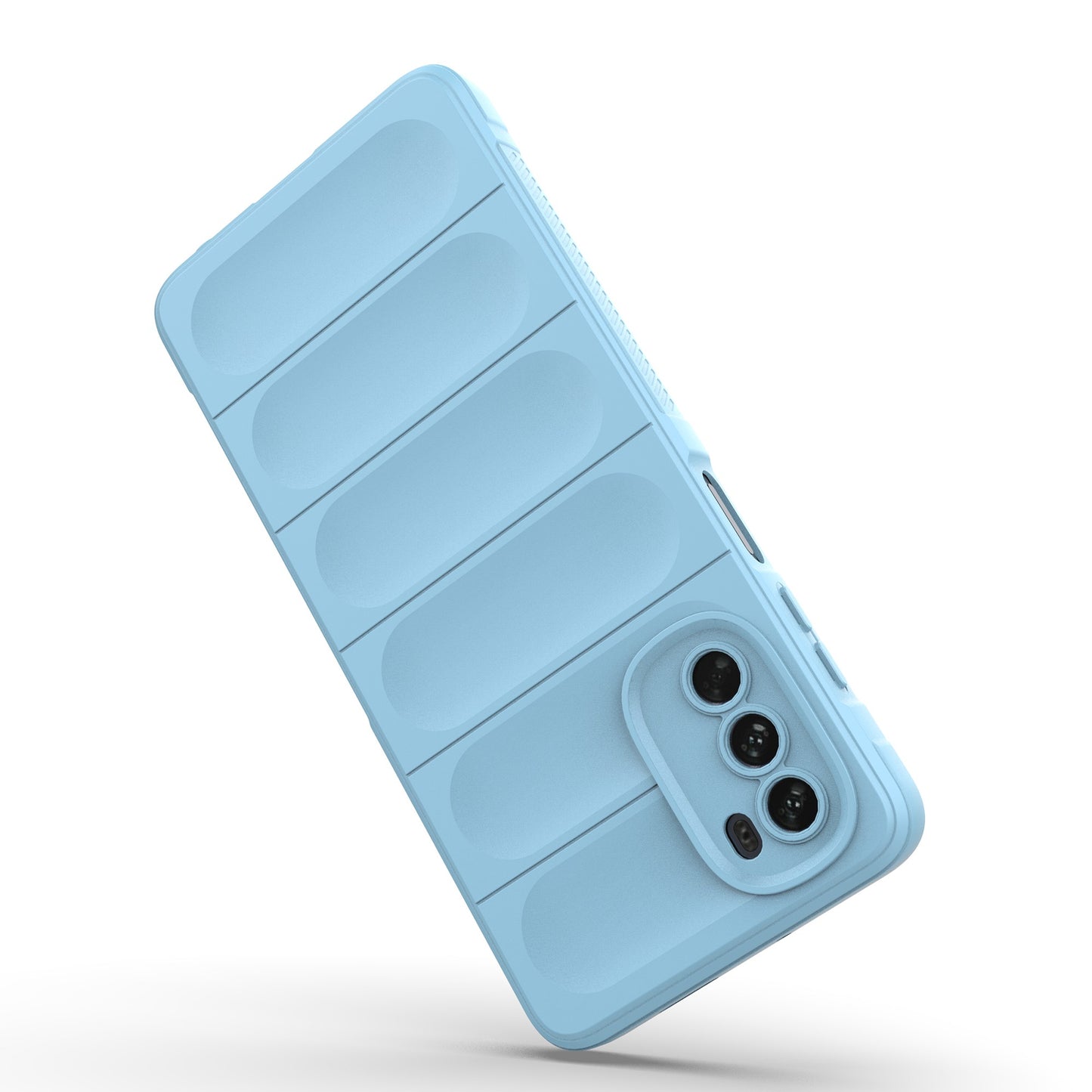 Uniqkart for Motorola Moto G62 5G Anti-drop Protective Phone Case Rugged TPU Phone Cover - Baby Blue