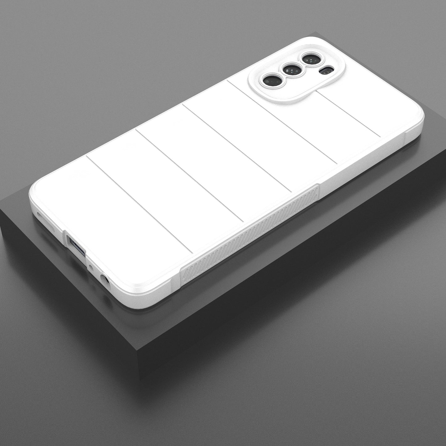 Uniqkart for Motorola Moto G62 5G Anti-drop Protective Phone Case Rugged TPU Phone Cover - White