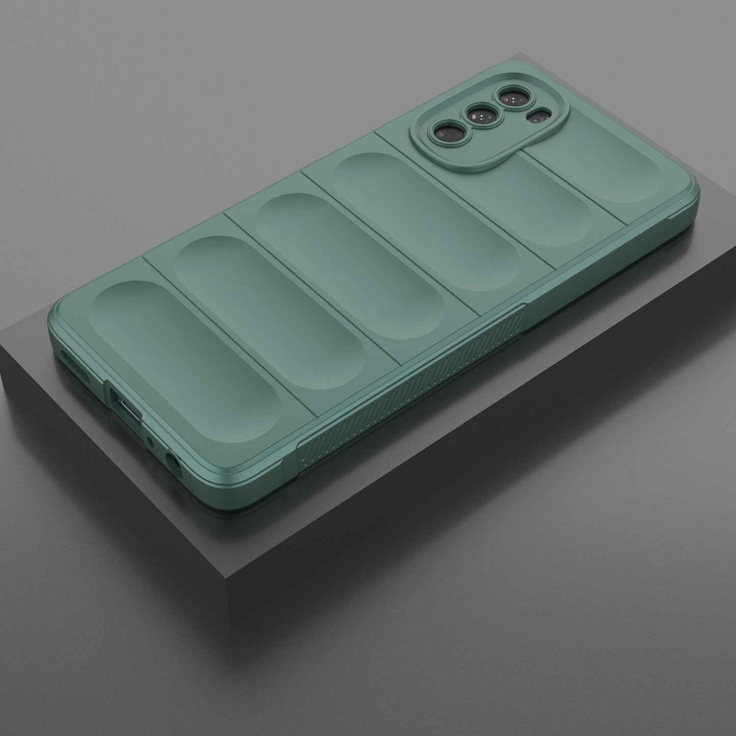 Uniqkart for Motorola Moto G62 5G Anti-drop Protective Phone Case Rugged TPU Phone Cover - Green