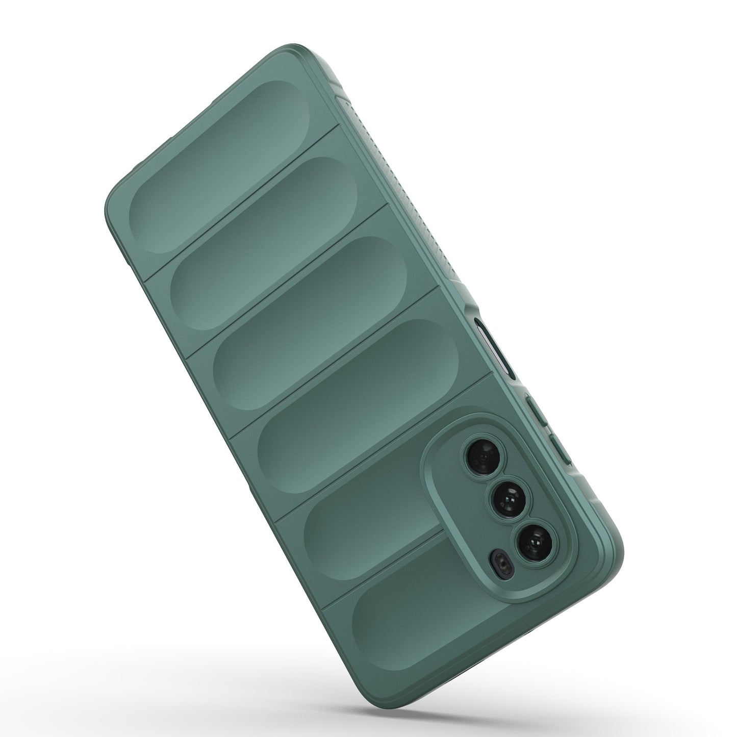 Uniqkart for Motorola Moto G62 5G Anti-drop Protective Phone Case Rugged TPU Phone Cover - Green
