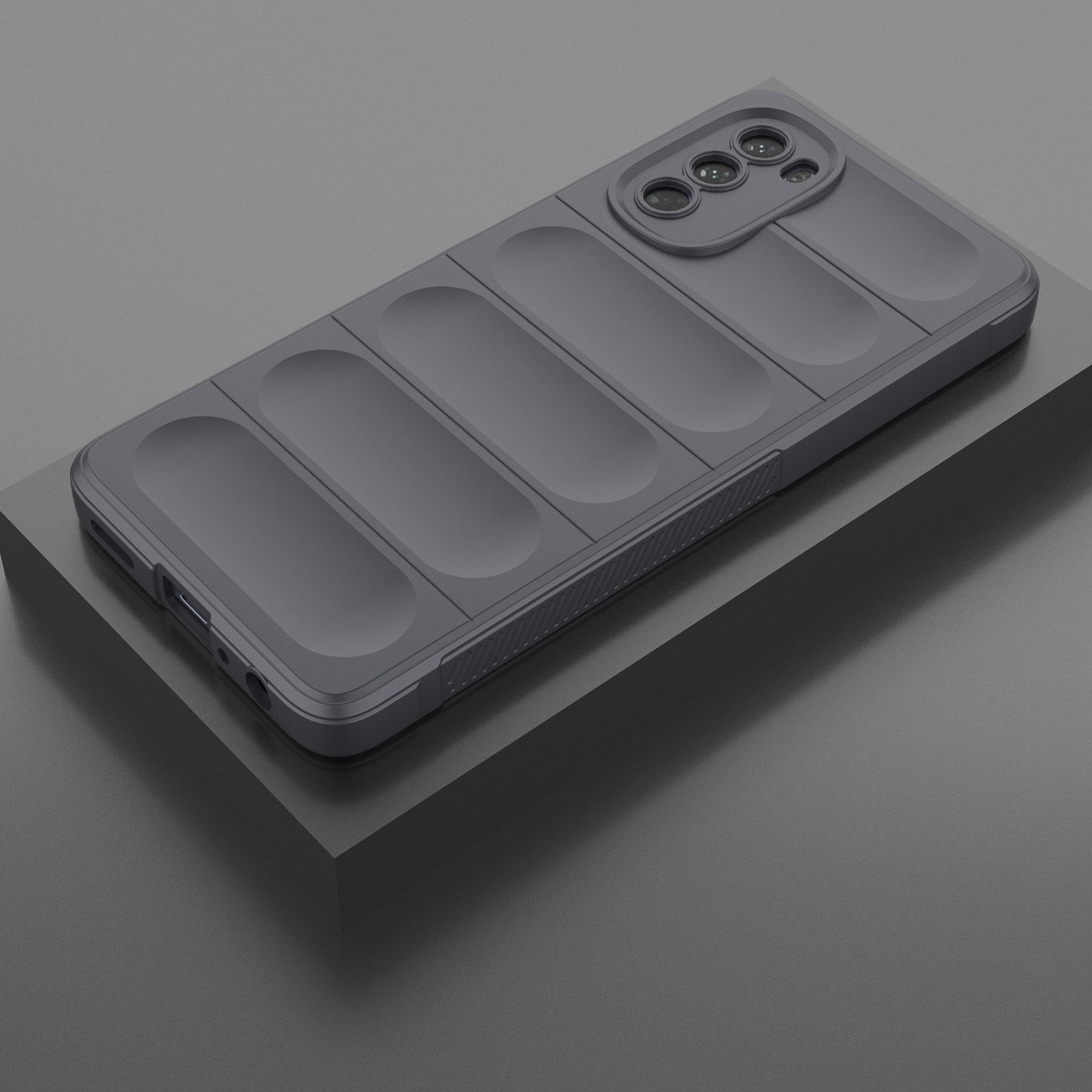 Uniqkart for Motorola Moto G62 5G Anti-drop Protective Phone Case Rugged TPU Phone Cover - Dark Grey