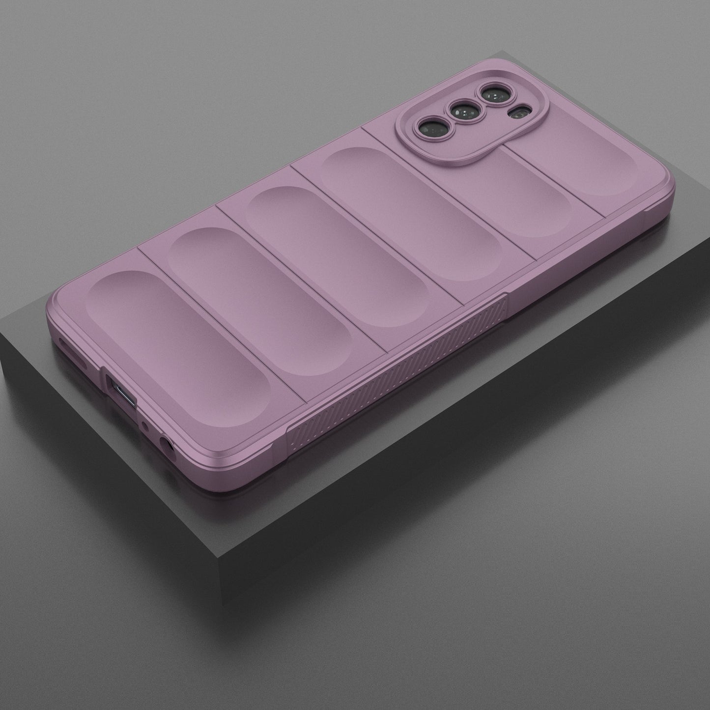 Uniqkart for Motorola Moto G62 5G Anti-drop Protective Phone Case Rugged TPU Phone Cover - Light Purple