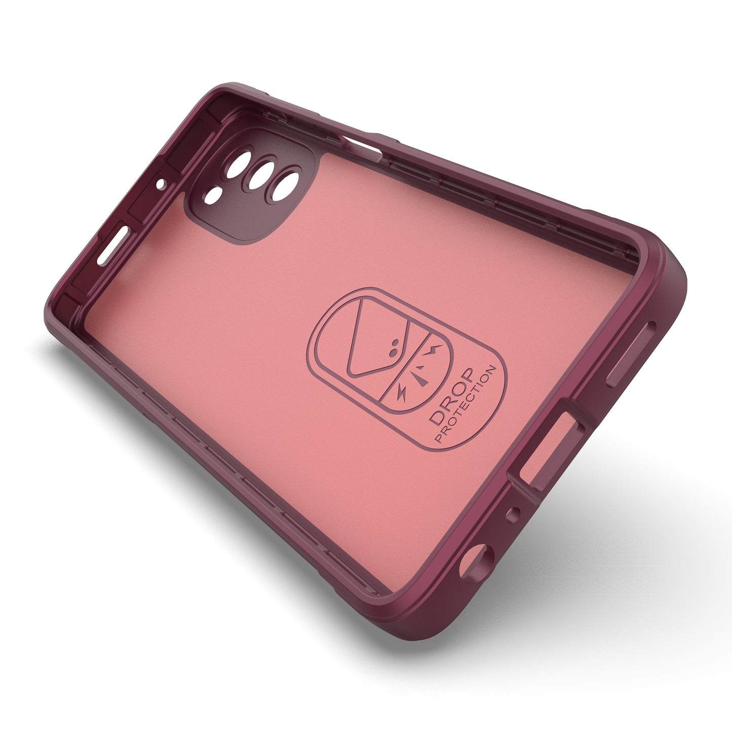 Uniqkart for Motorola Moto G62 5G Anti-drop Protective Phone Case Rugged TPU Phone Cover - Wine Red
