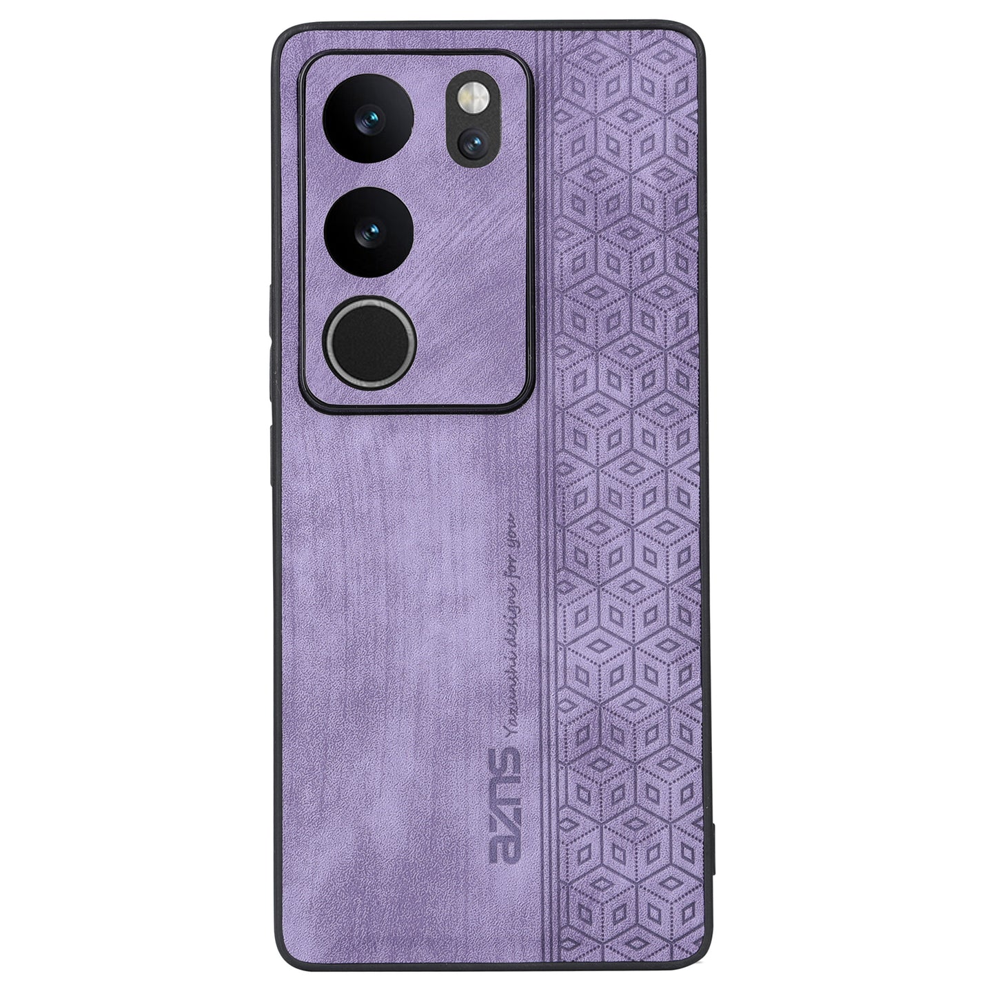 Uniqkart For vivo S17 Pro 5G / S17 5G Mobile Phone Case Anti-Scratch Imprinted PU Leather+TPU Phone Cover - Purple