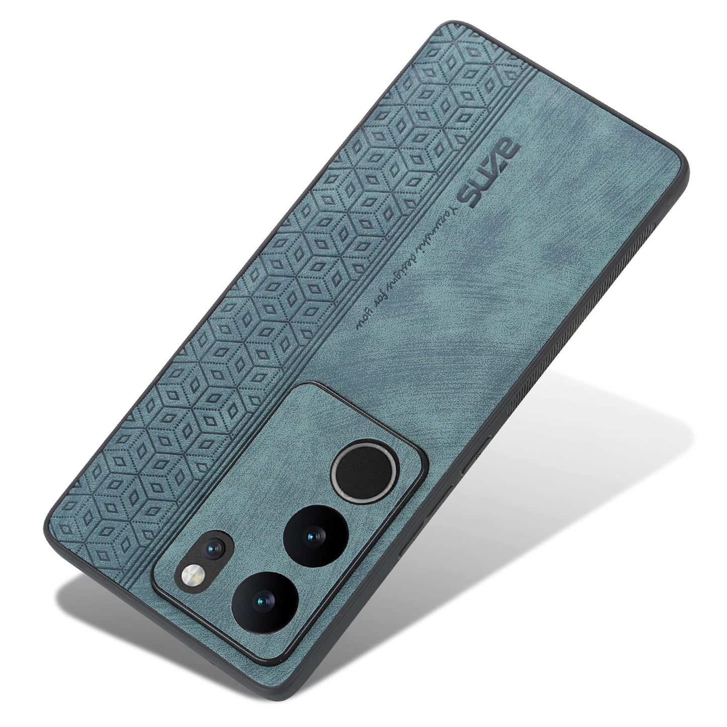 Uniqkart For vivo S17 Pro 5G / S17 5G Mobile Phone Case Anti-Scratch Imprinted PU Leather+TPU Phone Cover - Green