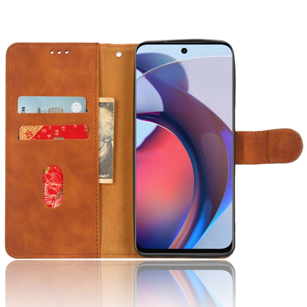 Uniqkart for Motorola Moto G Stylus (2023) Wallet Cell Phone Stand Case Skin-touch PU Leather Phone Cover - Brown