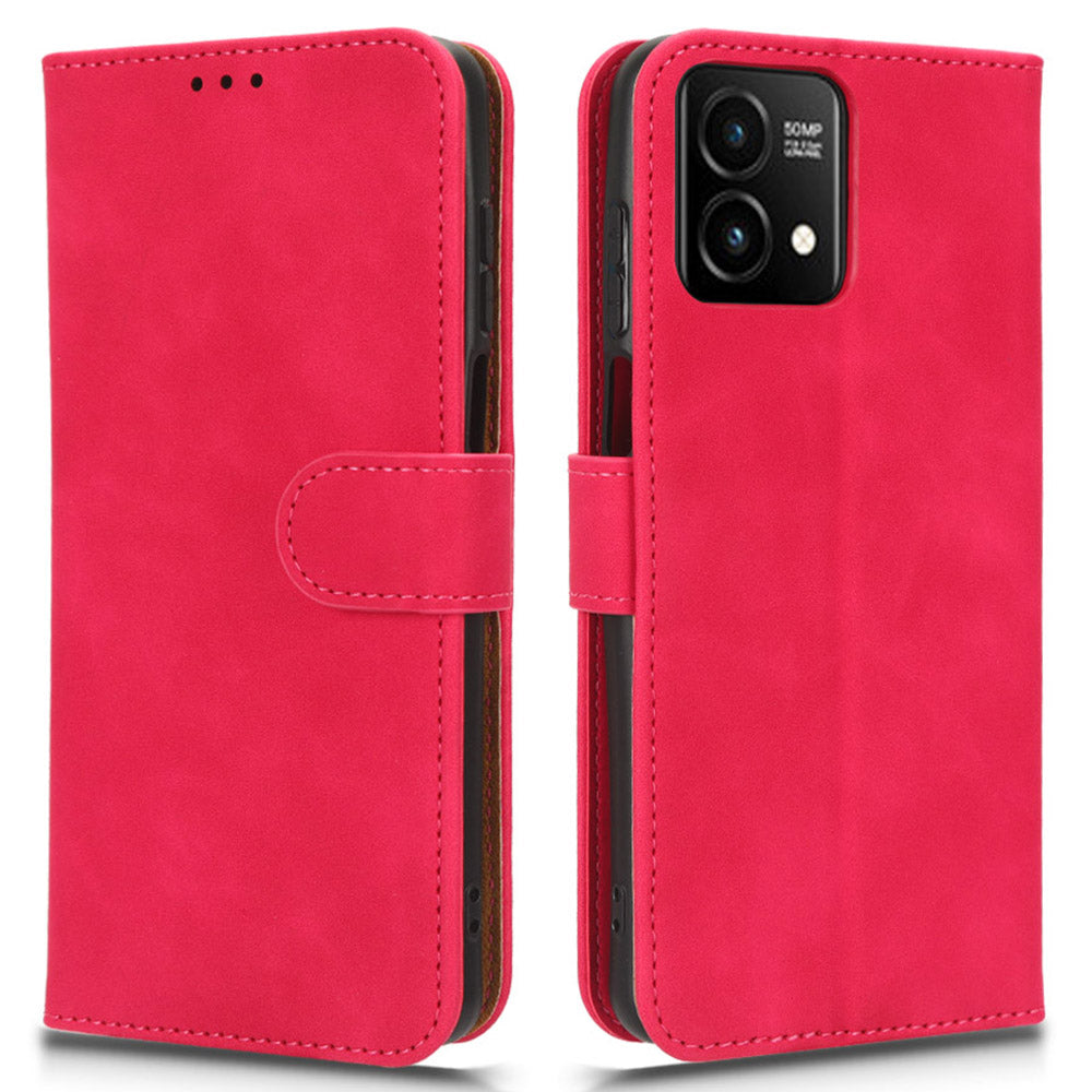 Uniqkart for Motorola Moto G Stylus (2023) Wallet Cell Phone Stand Case Skin-touch PU Leather Phone Cover - Rose