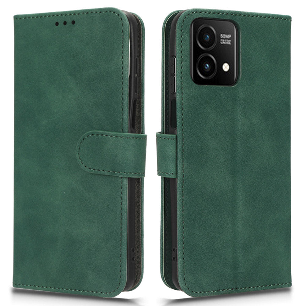Uniqkart for Motorola Moto G Stylus (2023) Wallet Cell Phone Stand Case Skin-touch PU Leather Phone Cover - Green
