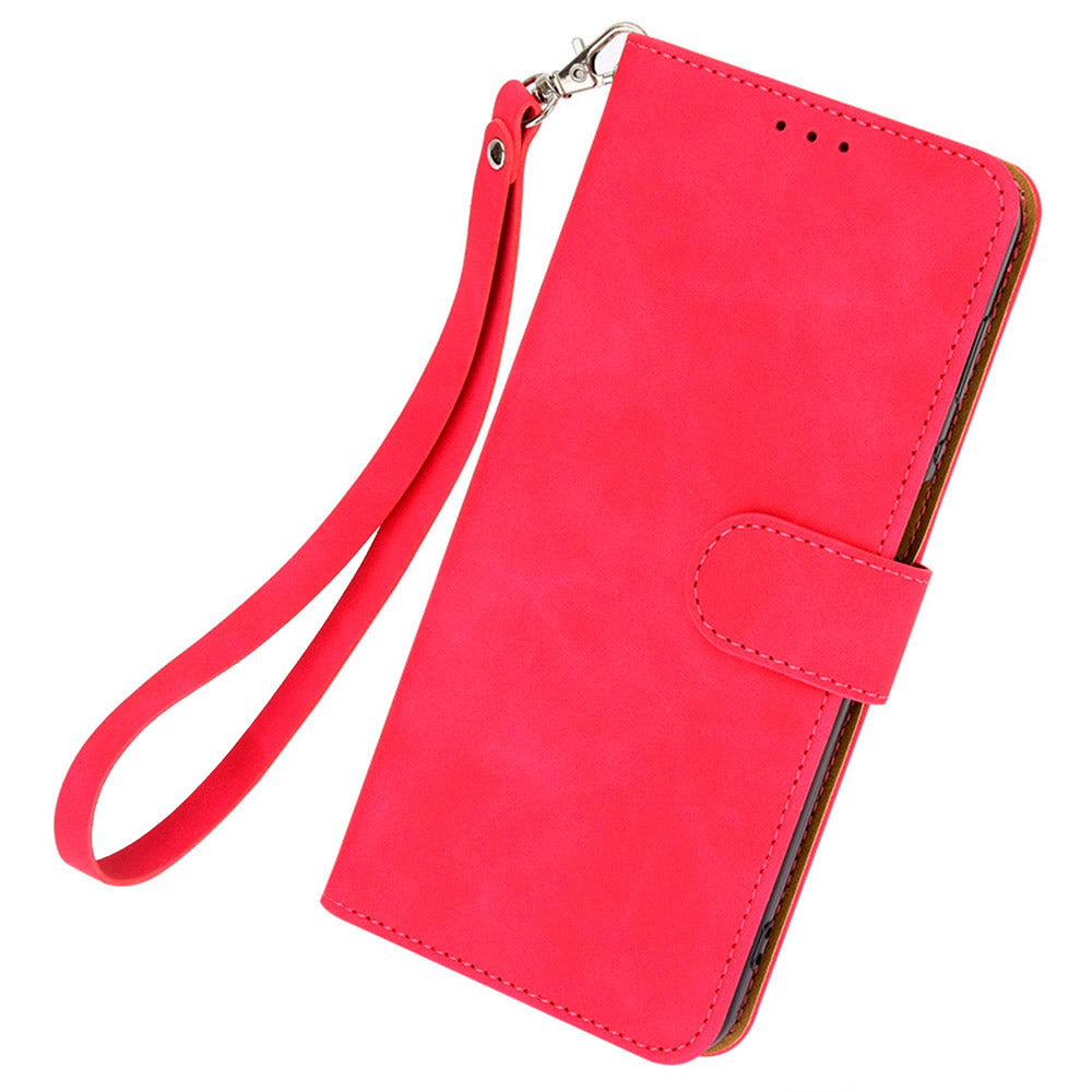 PU Leather Phone Cover for Xiaomi Redmi 12 4G , Cell Phone Case Skin-touch Stand Wallet Shell - Rose