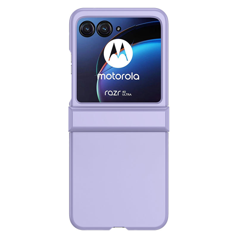 Uniqkart for Motorola Razr 40 Ultra 5G Hard PC Phone Cover Shockproof Hinge Protection Skin-touch Case - Purple