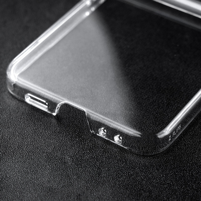 Uniqkart for Samsung Galaxy Z Flip5 5G Crystal Clear Case Hinge Protection Hard PC Shockproof Phone Cover