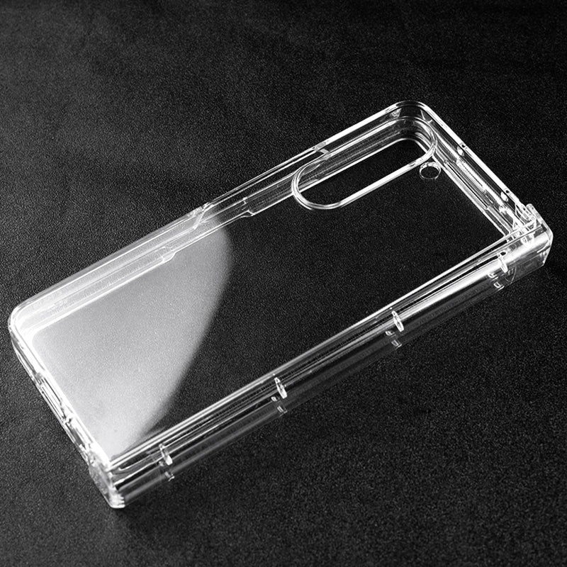 Uniqkart for Samsung Galaxy Z Fold5 5G Hard PC Clear Back Cover Hinge Protection Anti-Scratch Phone Case