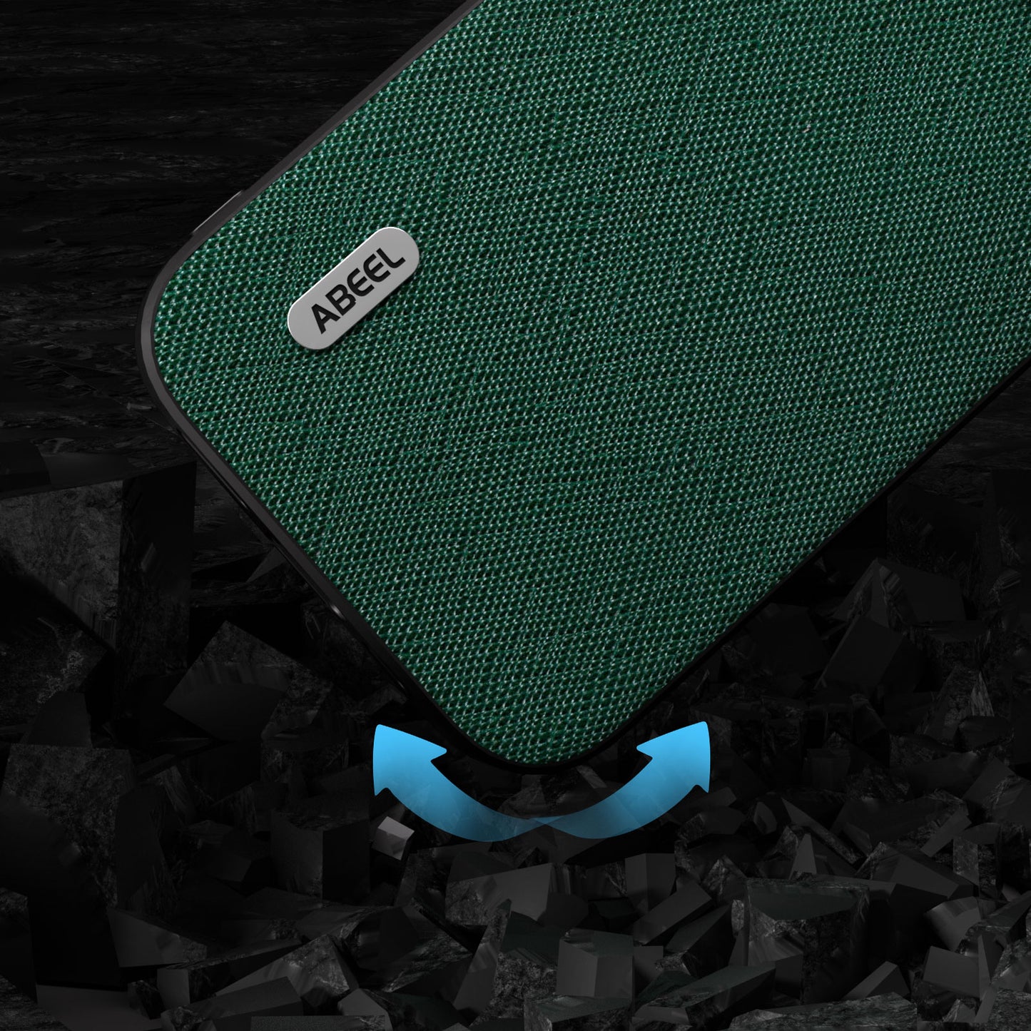 Uniqkart for iPhone 15 Anti-Scratch Phone Case Cowhide Leather + PC + TPU Cross Texture Phone Cover - Green