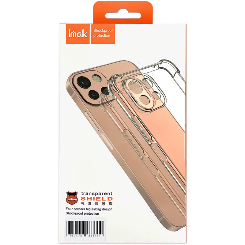 IMAK For Xiaomi Redmi 12 4G Phone Case Four Corner Shock-Absorbed Clear Back Cover TPU Shell - Transparent
