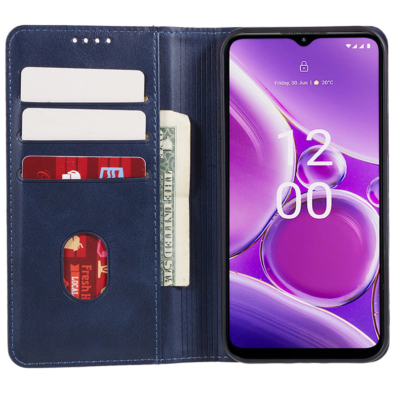 Uniqkart for Nokia G42 Calf Texture Scratch Resistant PU Leather Cover Flip Stand Wallet Phone Case - Blue