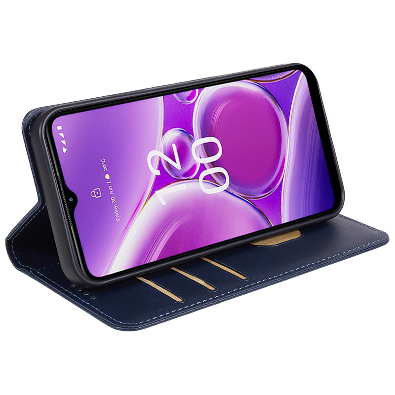 Uniqkart for Nokia G42 Calf Texture Scratch Resistant PU Leather Cover Flip Stand Wallet Phone Case - Blue